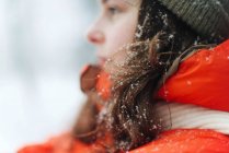 Beautiful young woman  in Warm Clothing — Stock Photo