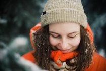 Beautiful young woman in Warm Clothing — Stock Photo