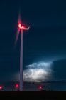 Massiccia tempesta di fulmini al Colorado Wind Farm — Foto stock