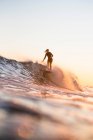 Серфер на океанском пляже, спорт — стоковое фото
