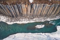 Colonne di basalto canyon chiamato studlagil in East iceland — Foto stock