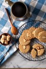 Deliciosos biscoitos caseiros, comida tiro — Fotografia de Stock