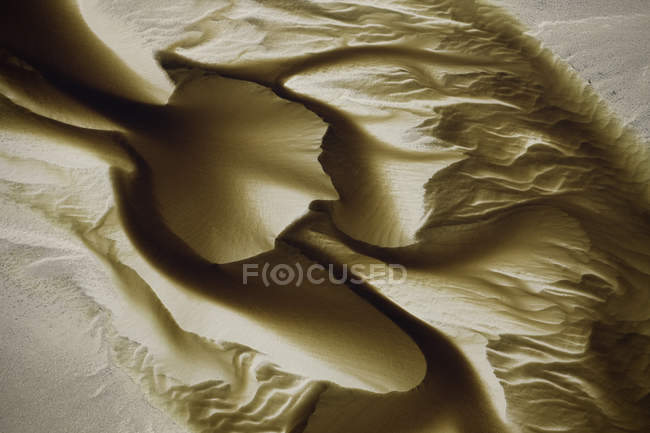 Vue aérienne de la texture des dunes de sable — Photo de stock