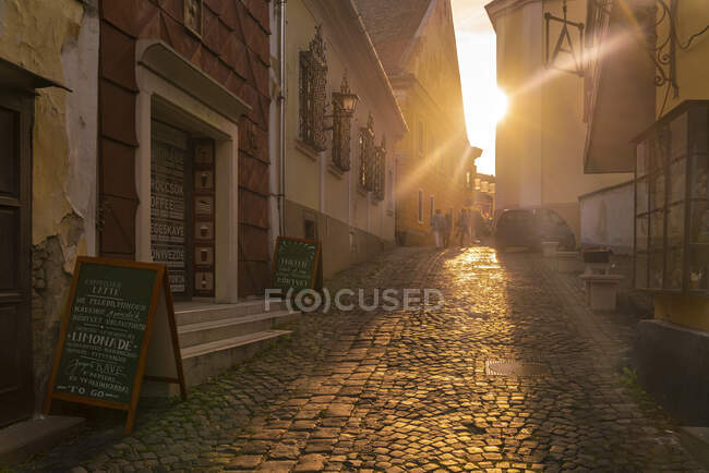 Sunny Szentendre city late afternoon in summer — Stock Photo