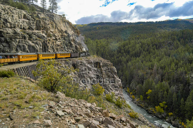 Durango and Silverton Narrow Gauge Scenic Train Ride — Stock Photo