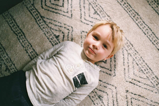 A portrait on film of a little boy. — Stock Photo