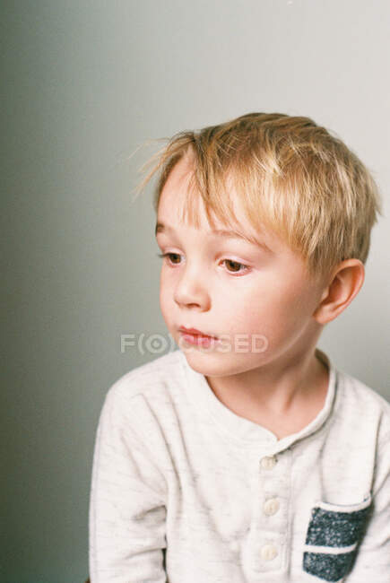 Little boy captured on film. — Stock Photo