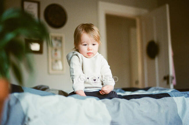 Little girl after a nap. — Stock Photo