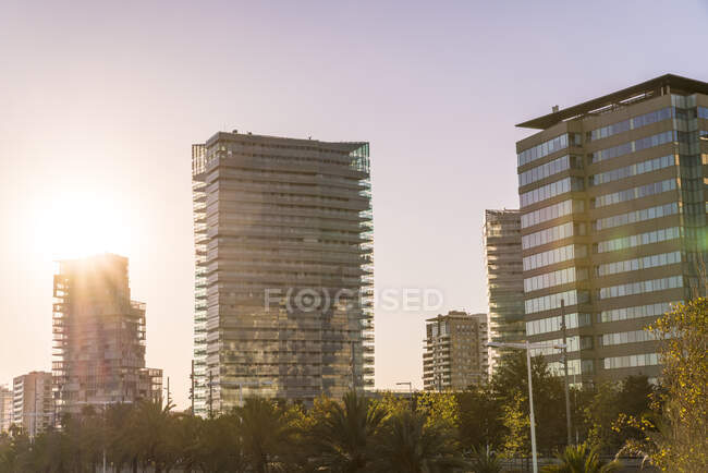 Diagonal Mar and the Poblenou Maritime Front in summer — Stock Photo