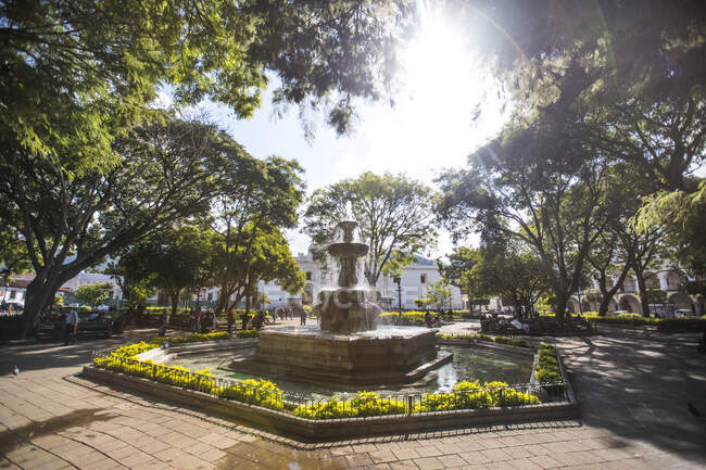 Central Park (Plaza Mayor), Antigua, Guatemala. — Foto stock