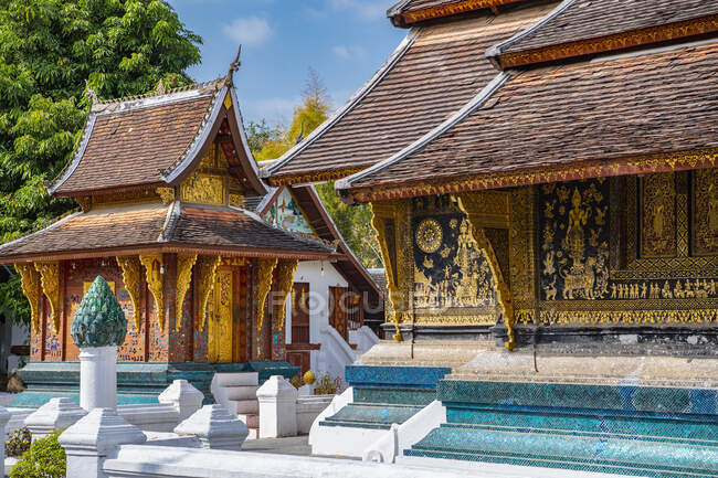 Buddhistischer Tempel Wat Xieng Thong in Luang Prabang / Laos — Stockfoto