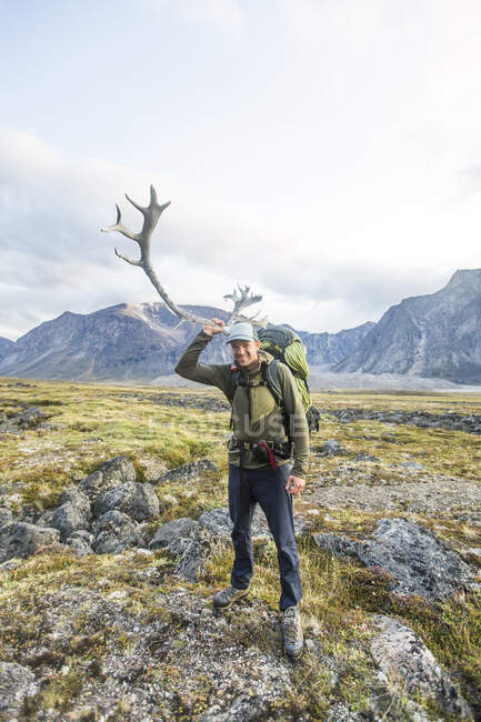 Auyuittuq national park hiking concept — стокове фото