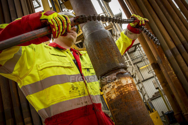Stavanger Norvège Travailleur de plate-forme pétrolière — Photo de stock