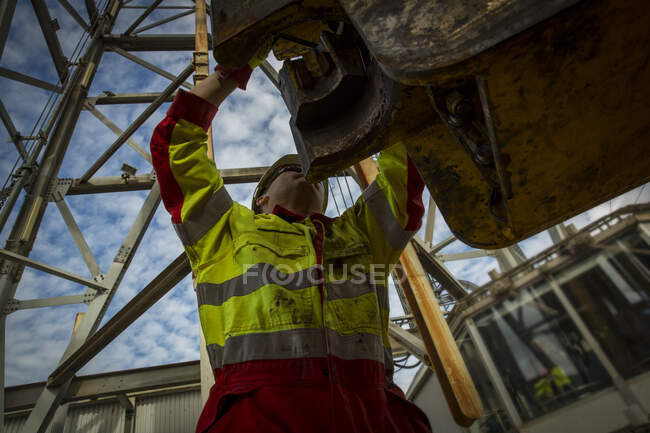 Stavanger Norvège Travailleur de plate-forme pétrolière — Photo de stock