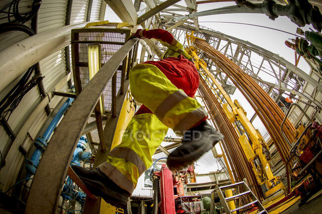 Trabajador de plataforma petrolera de Stavanger Noruega - foto de stock