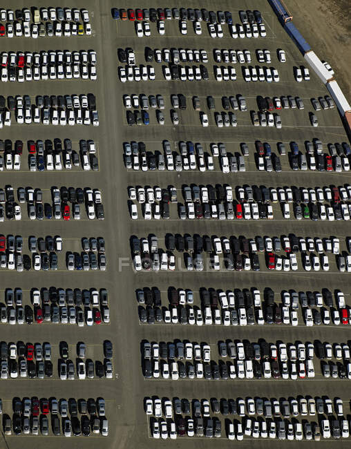 Повітряне зображення автомобілів, припаркованих у порту Рейк 