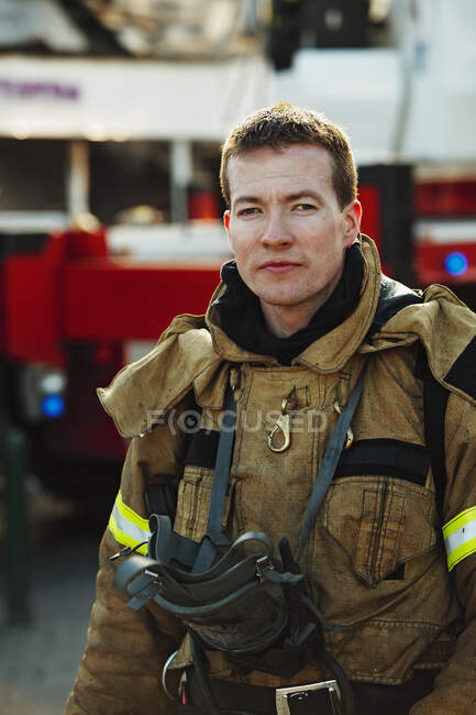 Firefighter in Reykjavik - Iceland — Stock Photo