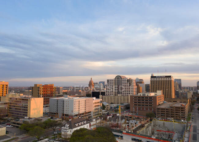 Austin, Texas skyline in evening — Stock Photo