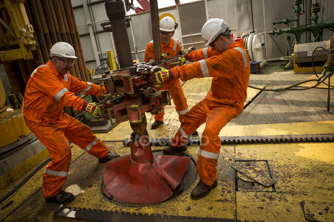 STAVANGER NORWAY OIL RIG WORKERS — Stock Photo