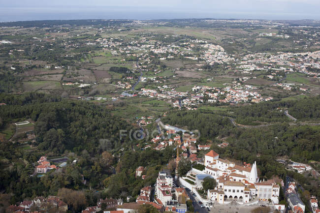 Вид с воздуха на Синтру, Португалия — стоковое фото