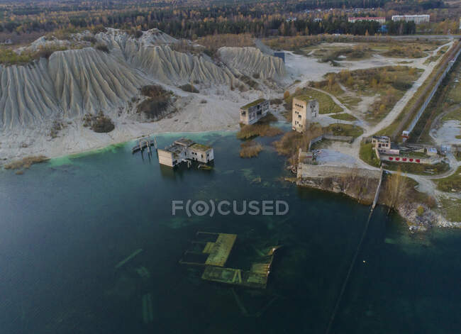 Underwater sinked former soviet prison in Estonia — Stock Photo