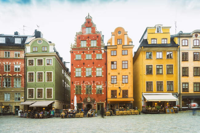 Edificios históricos en Gamlastan en Suecia - foto de stock