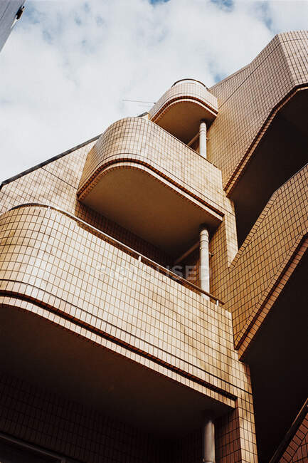 Edifício de arquitetura em Tokyo Japão — Fotografia de Stock