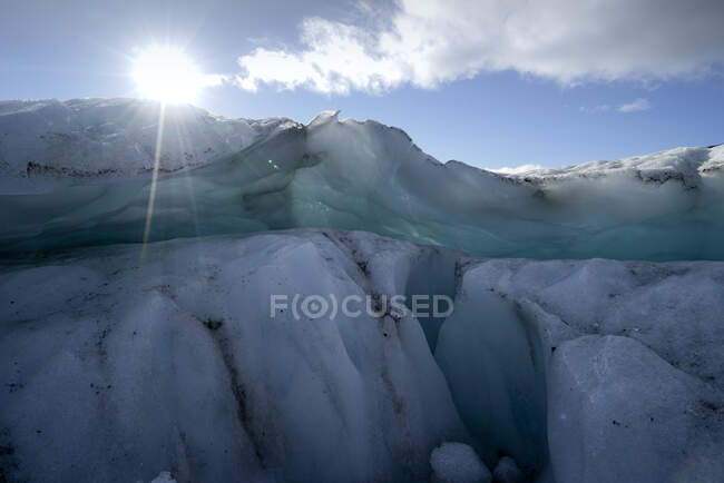 Gelo glacial em Skaftafell, Islândia — Fotografia de Stock
