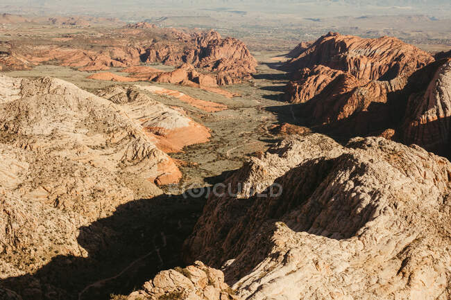 La vista desde la cima del gran cañón de petra, arizona, usa - foto de stock