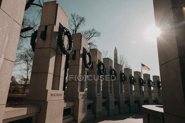 Memoriale della seconda guerra mondiale Washington DC — Foto stock