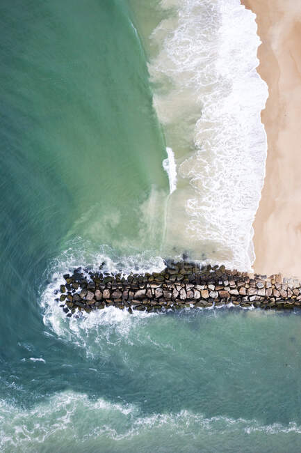 Vista aérea da praia em Nova Inglaterra — Fotografia de Stock