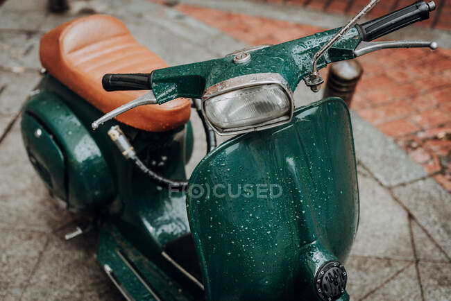 Крупним планом мотоцикл — стокове фото