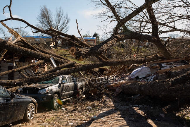 Tornado-Zerstörung in Nashville, Tennessee 2020 — Stockfoto
