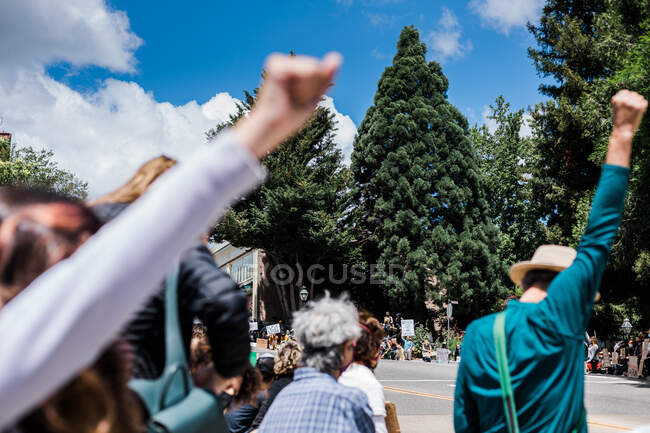 Мирна демонстрація в сільському містечку, Каліфорнія BLM протест — стокове фото