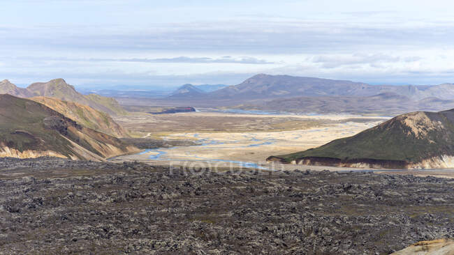 Hermoso paisaje de las tierras altas de Islandia. Naturaleza - foto de stock