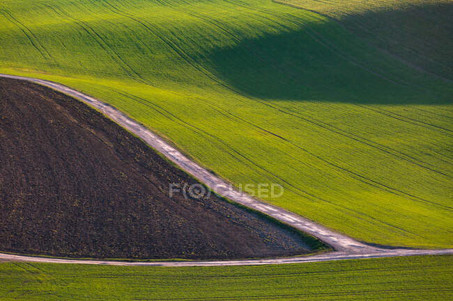 Detalhe de uma paisagem rural na região de Turiec, Eslováquia — Fotografia de Stock