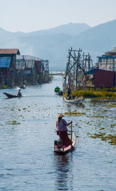 Leben in einem Dorf in Myanmar — Stockfoto