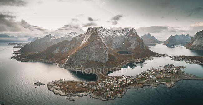 Archipel de Lofoten, district traditionnel du comté de Nordland, Norvège — Photo de stock
