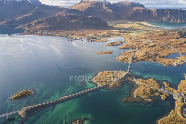 Arcipelago di Lofoten, distretto tradizionale nella contea di Nordland, Norvegia — Foto stock