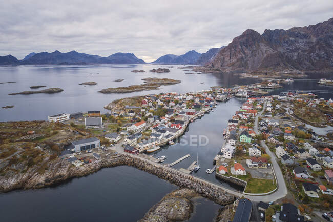 Traditioneller Bezirk in der Grafschaft, Norwegen, Lofoten-Archipel — Stockfoto