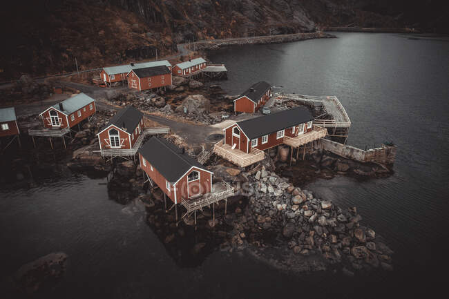 Traditional district in the county, Norway, Lofoten archipelago — Stock Photo