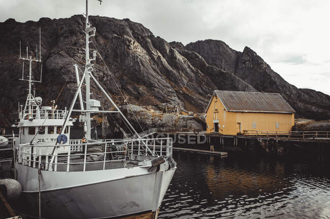 Paisaje noruego en las islas lofoten, iceland - foto de stock