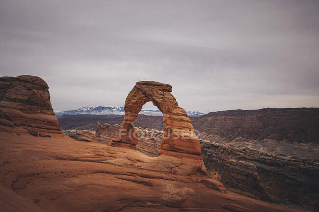 Turret arch in the morning at Arches National park — Stock Photo