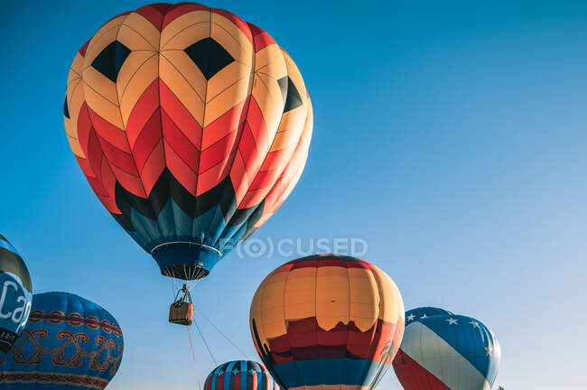 Hot Air Balloons in Summer. Transportation — Stock Photo