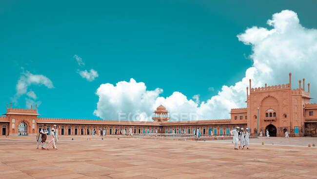 Vista panorámica de Taj ul Masajid, Bhopal, Madhya Pradesh, India - foto de stock