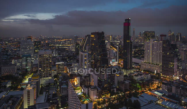 Bangkok skyline, Downtown Distric, thailand — Stock Photo