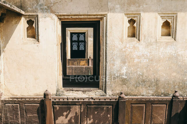 Inside view of Jahangir Mahal Palace. Orchha fort complex. Orchha. Madhya Pradesh. — Stock Photo