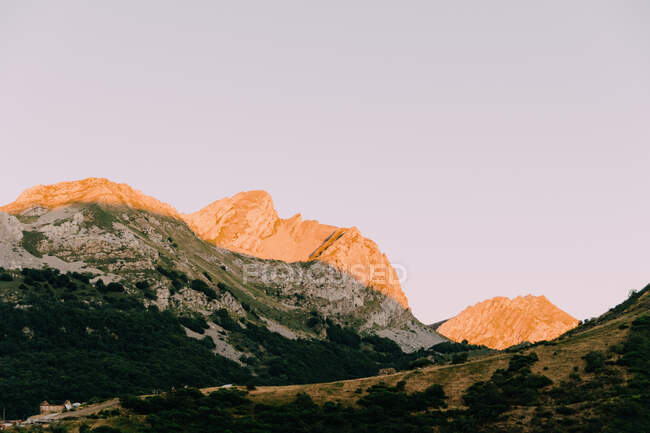 Paesaggio colorato nel parco nazionale del Somiedo. Riserva naturale nelle Asturie, Spagna settentrionale. Fiori di montagna primaverili in piena fioritura. — Foto stock