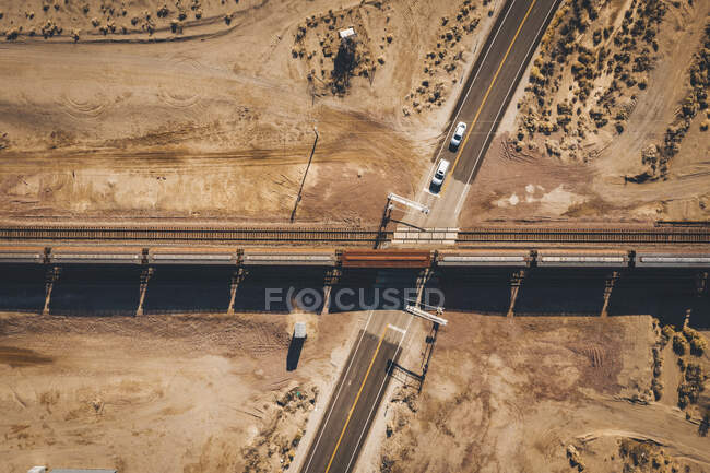 Highway 66 von oben, Kalifornien — Stockfoto