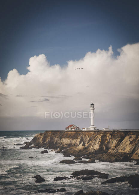 Lighthouse on the pacific coast, Point Arena, California — Stock Photo